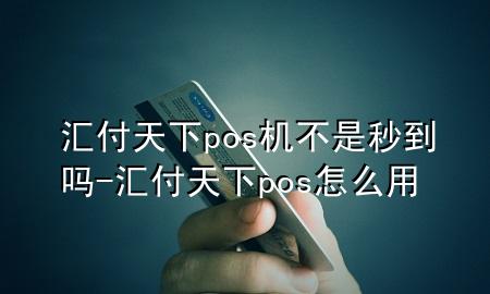 汇付天下pos机不是秒到吗-汇付天下pos怎么用