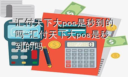 汇付天下大pos是秒到的吗-汇付天下大pos是秒到的吗