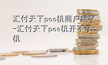 汇付天下pos机商户跳了-汇付天下pos机开不了机