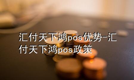 汇付天下鸿pos优势-汇付天下鸿pos政策