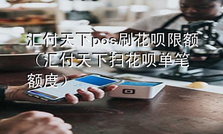 汇付天下pos刷花呗限额（汇付天下扫花呗单笔额度）