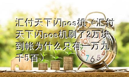 汇付天下闪pos机(汇付天下闪pos机刷了2万块到帐为什么只有一万九千5百)