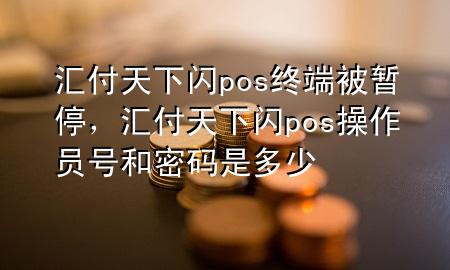 汇付天下闪pos终端被暂停，汇付天下闪pos操作员号和密码是多少