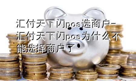 汇付天下闪pos选商户-汇付天下闪pos为什么不能选择商户了