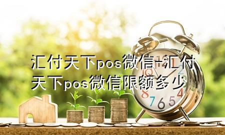汇付天下pos微信-汇付天下pos微信限额多少