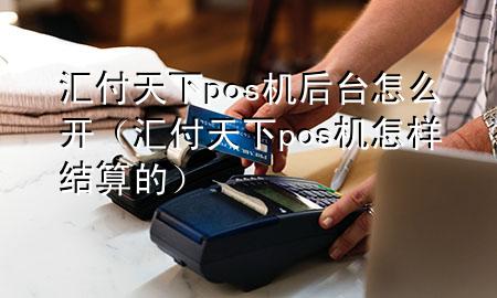 汇付天下pos机后台怎么开(汇付天下pos机怎样结算的)