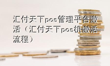 汇付天下pos管理平台激活（汇付天下pos机激活流程）