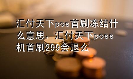 汇付天下pos首刷冻结什么意思,汇付天下poss机首刷299会退么