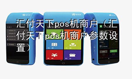 汇付天下pos机商户（汇付天下pos机商户参数设置）