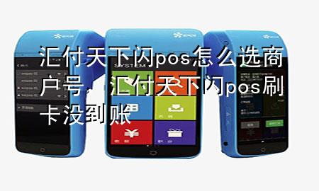 汇付天下闪pos怎么选商户号,汇付天下闪pos刷卡没到账