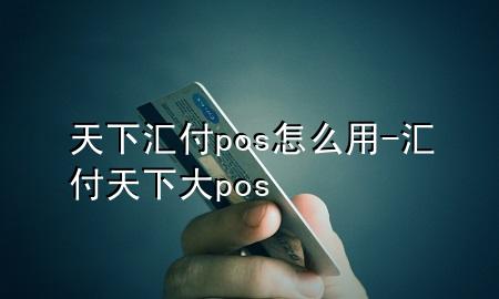 天下汇付pos怎么用-汇付天下大pos