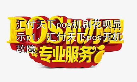 汇付天下pos机刷花呗显示p1,汇付天下pos开机故障