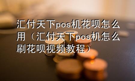 汇付天下pos机花呗怎么用(汇付天下pos机怎么刷花呗视频教程)